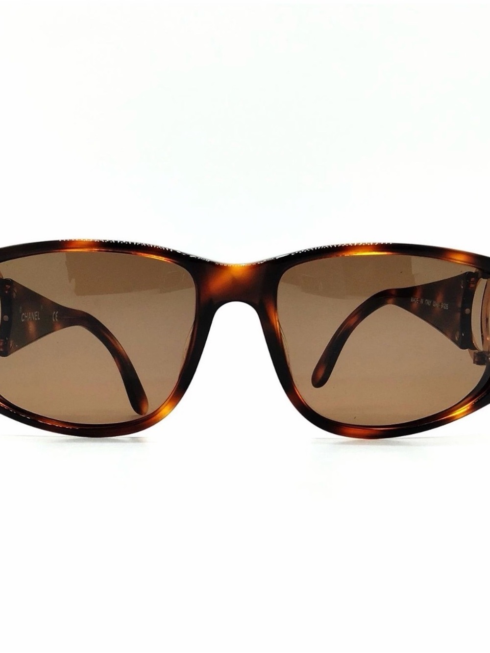 Authentic CHANEL Y2K Honey Havana/Tortoise Shell Brown Sunglasses - Picture 3 of 6